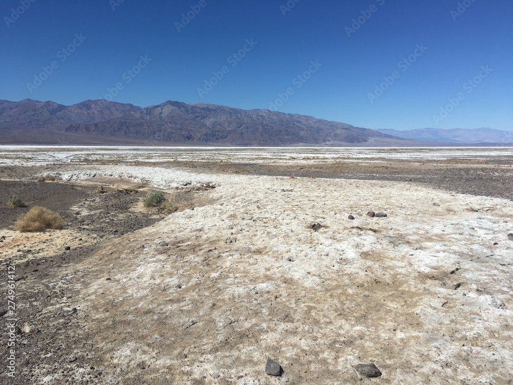 Death valley landscape salt desert