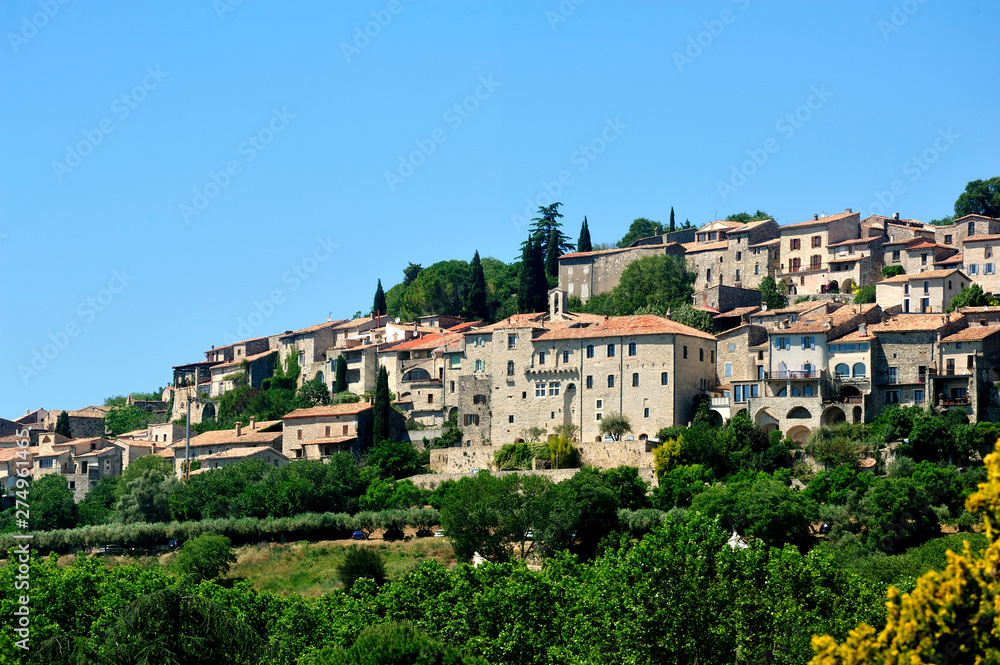 Fototapeta Small medieval French village of Vezenobres located in the Gard department