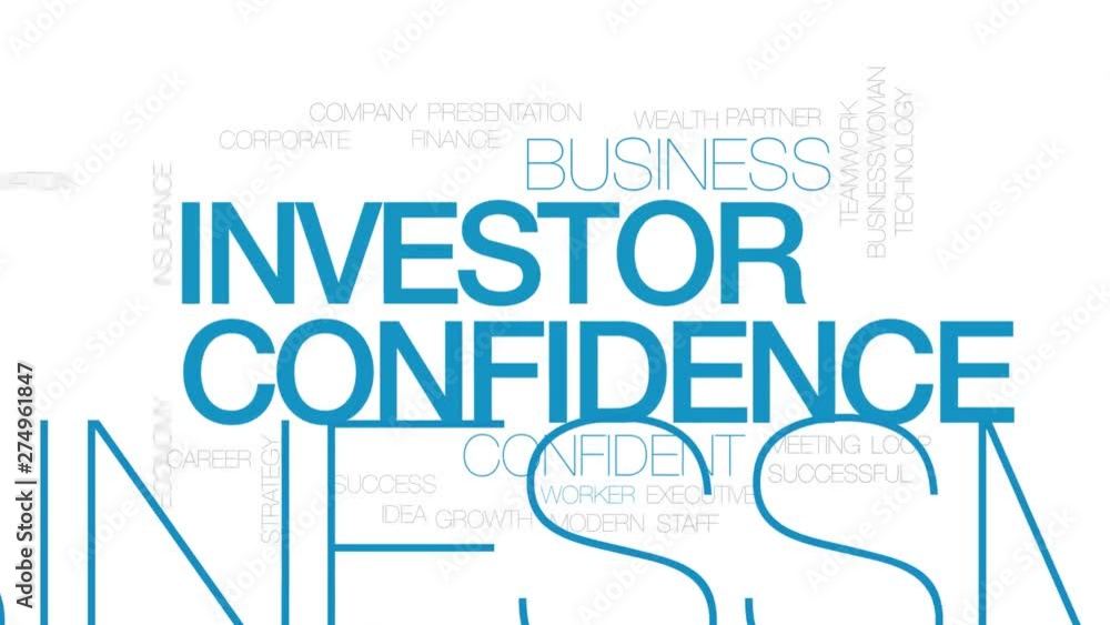 Investor confidence animated word cloud. Kinetic typography. Investor confidence animated word cloud. Kinetic typography.