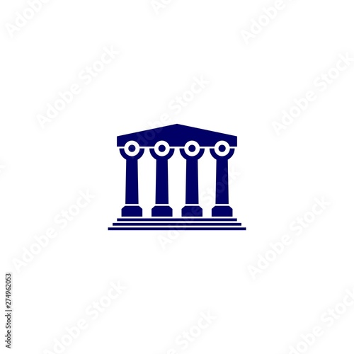 people law pillar logo vector icon illustration