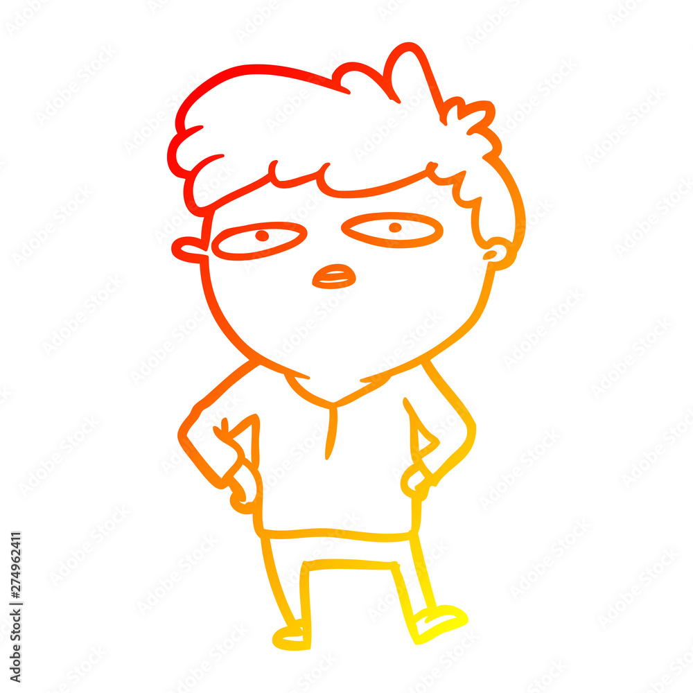 warm gradient line drawing impatient man warm gradient line drawing impatient man
