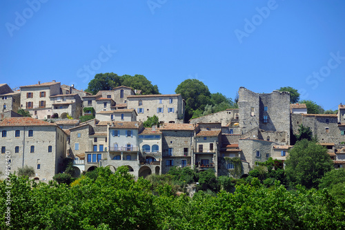 Small medieval French village of Vezenobres located in the Gard department