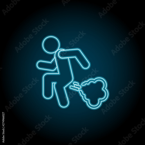 man fart neon icon. Simple thin line, outline vector of universal icons for UI and UX, website or mobile application