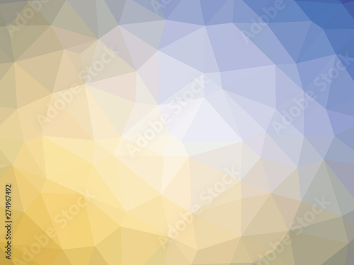 Orange blue gradient polygon shaped background