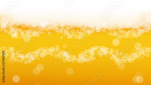 Craft beer background. Lager splash. Oktoberfest foam.