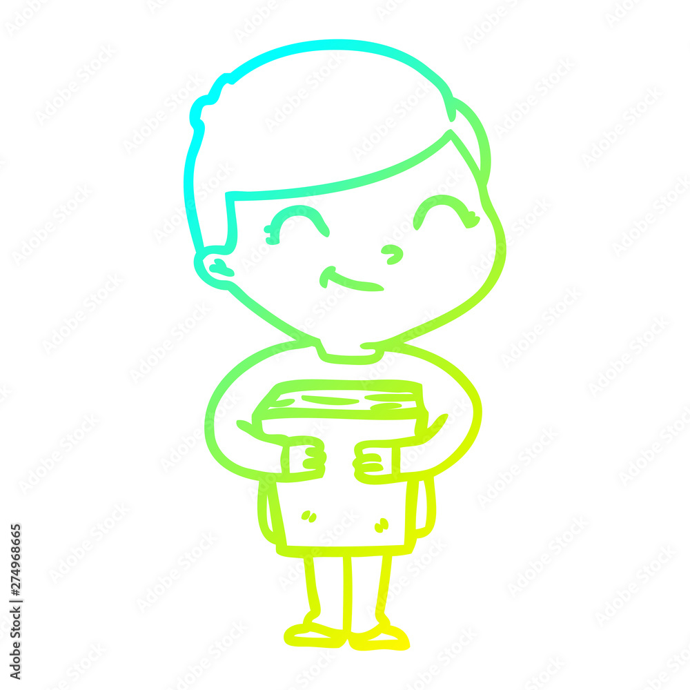 cold gradient line drawing cartoon boy smiling cold gradient line drawing cartoon boy smiling