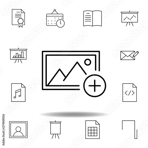 add album picture outline icon. Detailed set of unigrid multimedia illustrations icons. Can be used for web  logo  mobile app  UI  UX