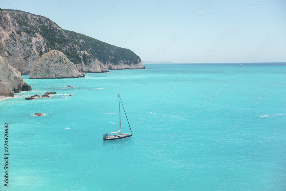 The Mediterranean Sea and the ship The Mediterranean Sea and the ship