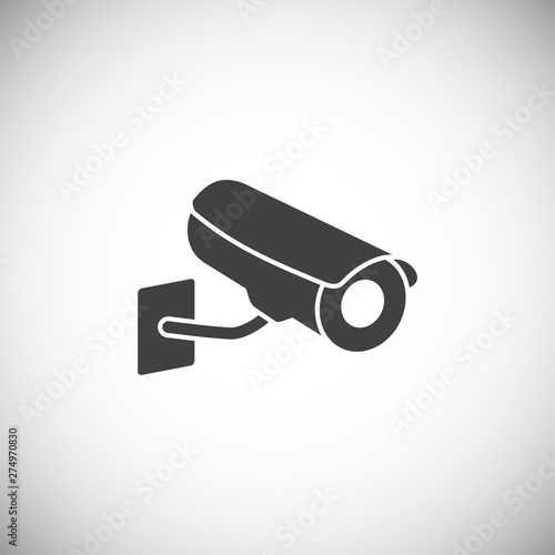 CCTV related icon on background for graphic and web design. Simple illustration. Internet concept symbol for website button or mobile app.