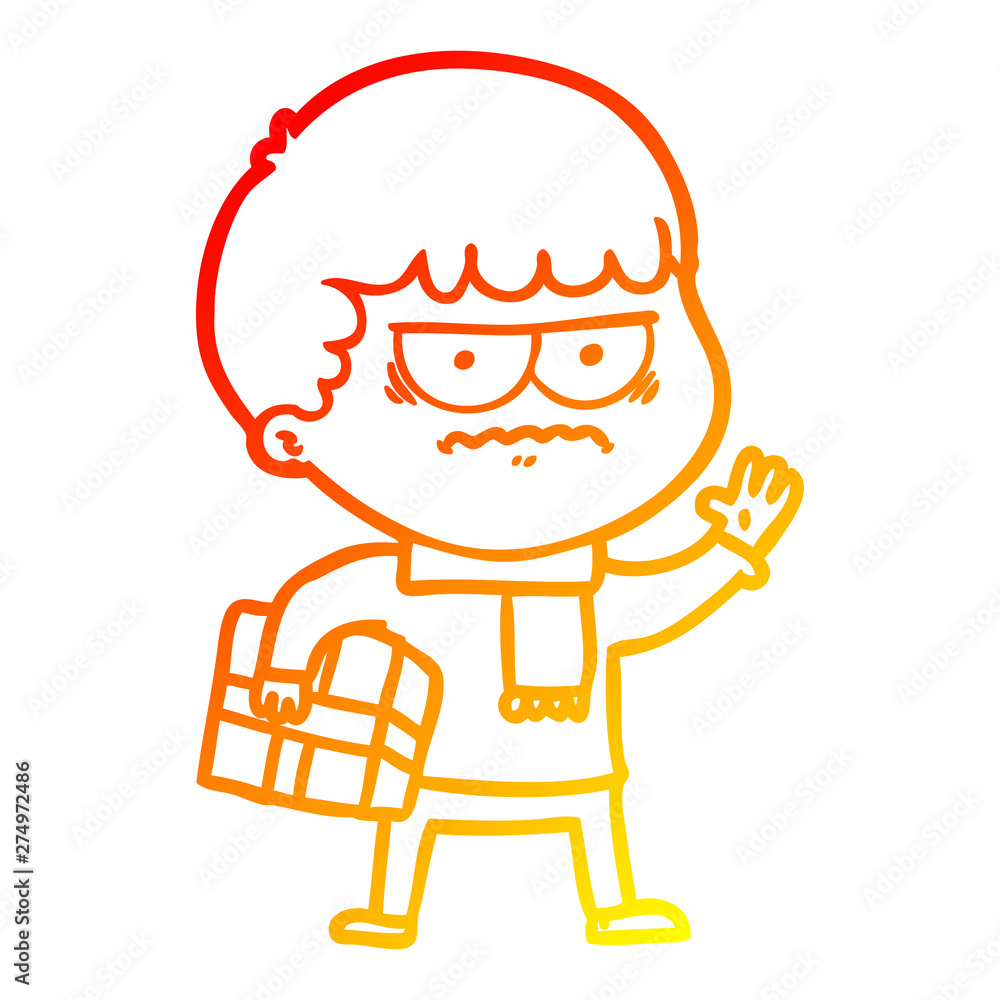 warm gradient line drawing cartoon illustration warm gradient line drawing cartoon illustration