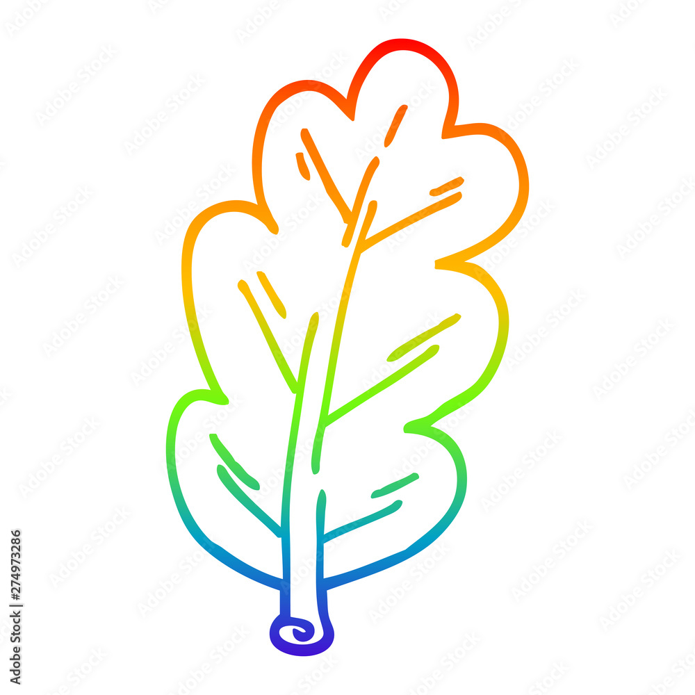 rainbow gradient line drawing cartoon leaf rainbow gradient line drawing cartoon leaf