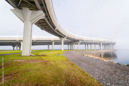 Elevated highway ower sea i...