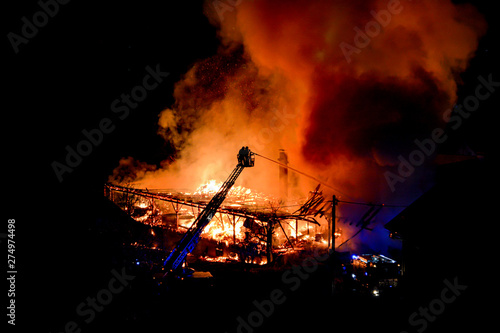 Feuerwehrmann Gebäudebrand