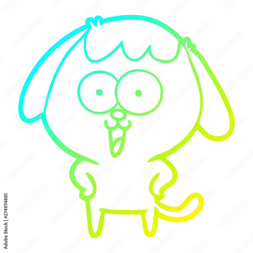 cold gradient line drawing cute cartoon dog cold gradient line drawing cute cartoon dog