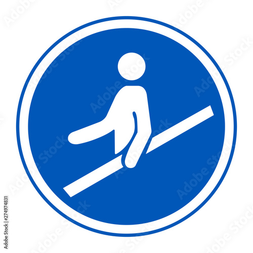 PPE Icon.Use Handrail Symbol Sign Isolate On White Background,Vector Illustration EPS.10