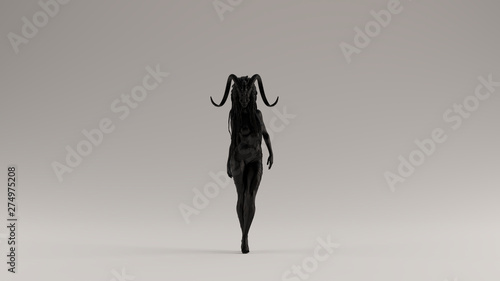 Fotografie, Obraz Black Evil Witch with a Head Dress 3d illustration 3d render