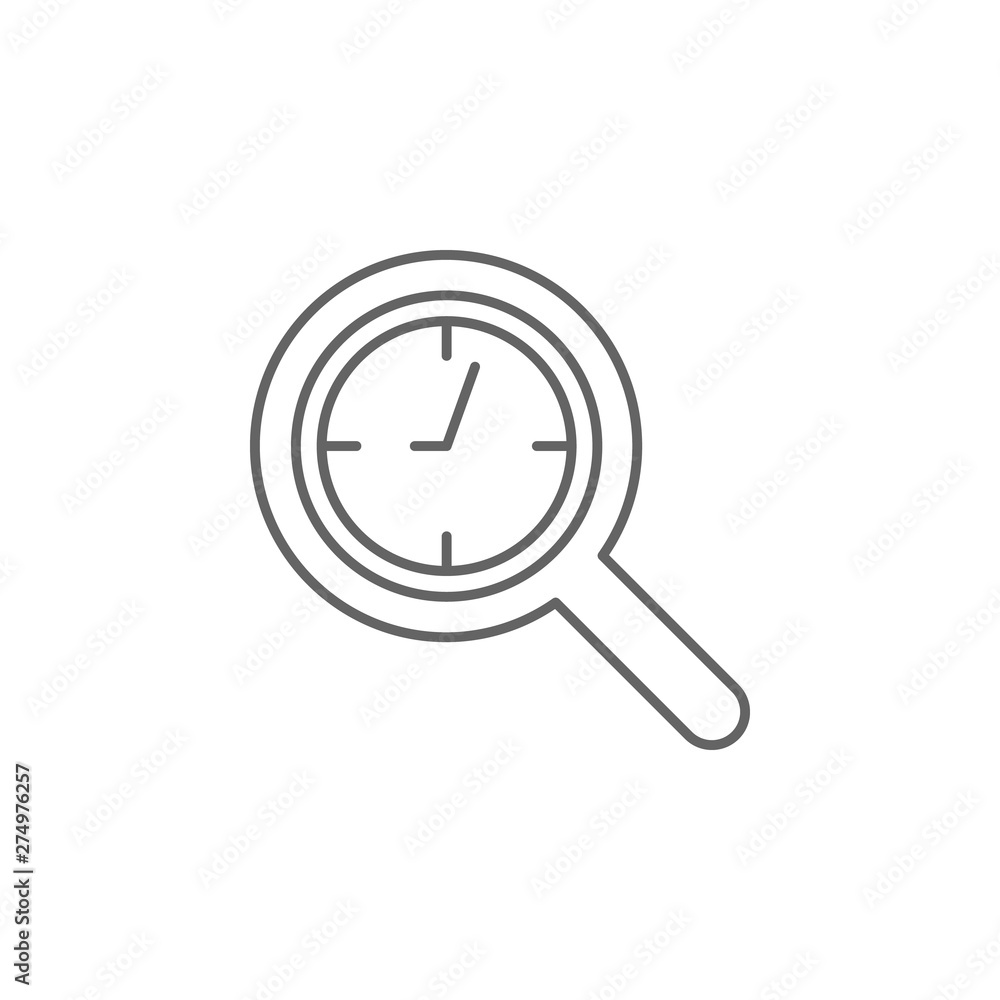 Search, time management icon. Element of time management icon. Thin line icon for website design and development, app development