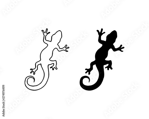 Lizard vector  design  animal  and reptile  gecko