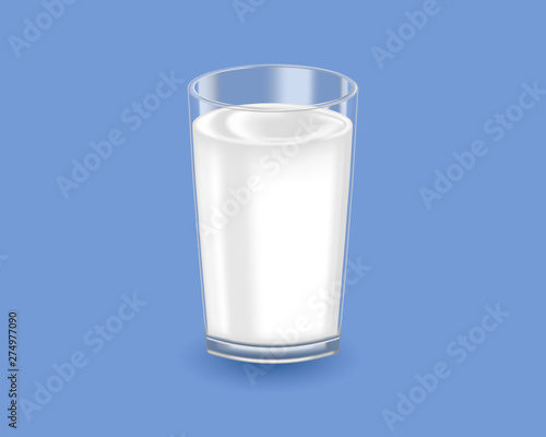 Natural milk or yogurt product. Realistic illustration