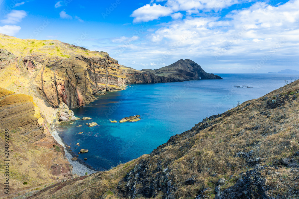Cliffs at Ponta de Sao Lourenco, Madeira islands, Portugal Cliffs at Ponta de Sao Lourenco, Madeira islands, Portugal