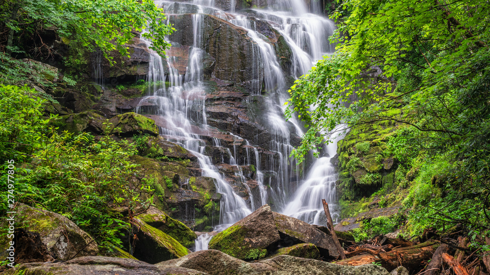 North Carolina Waterfall near Rosman and Brevard - Eastatoe Falls