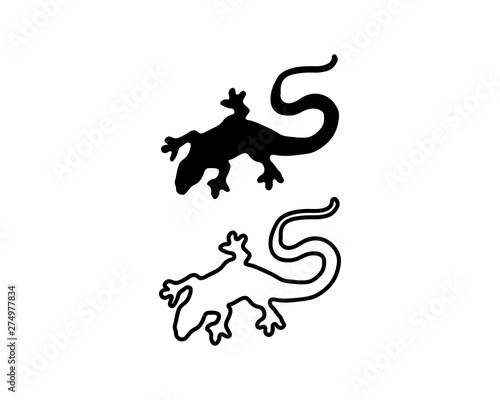 Lizard vector  design  animal  and reptile  gecko