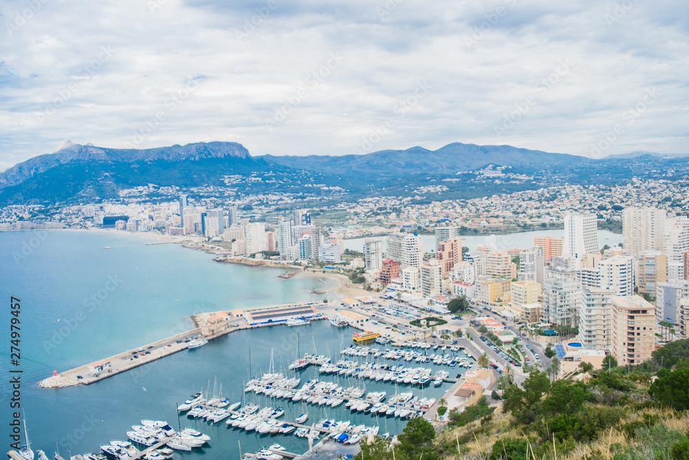 Fototapeta premium View to Calpe town.