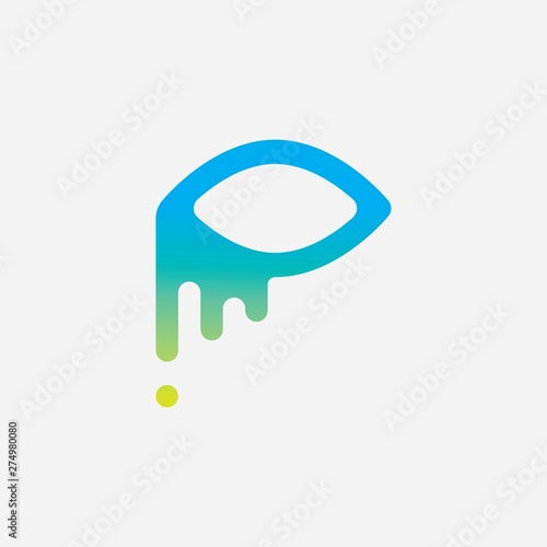 Creative eye  symbol.Sad eye logo icon template	