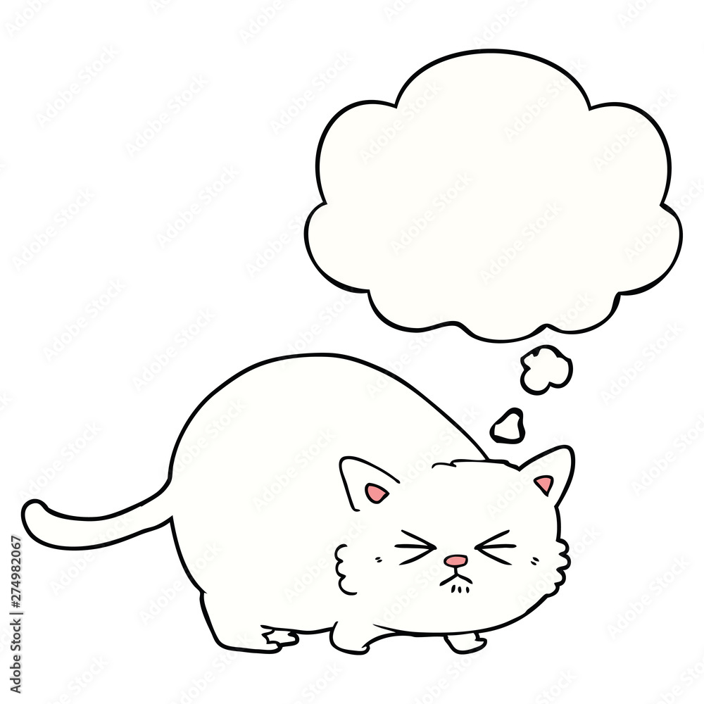 cartoon angry cat and thought bubble cartoon angry cat and thought bubble
