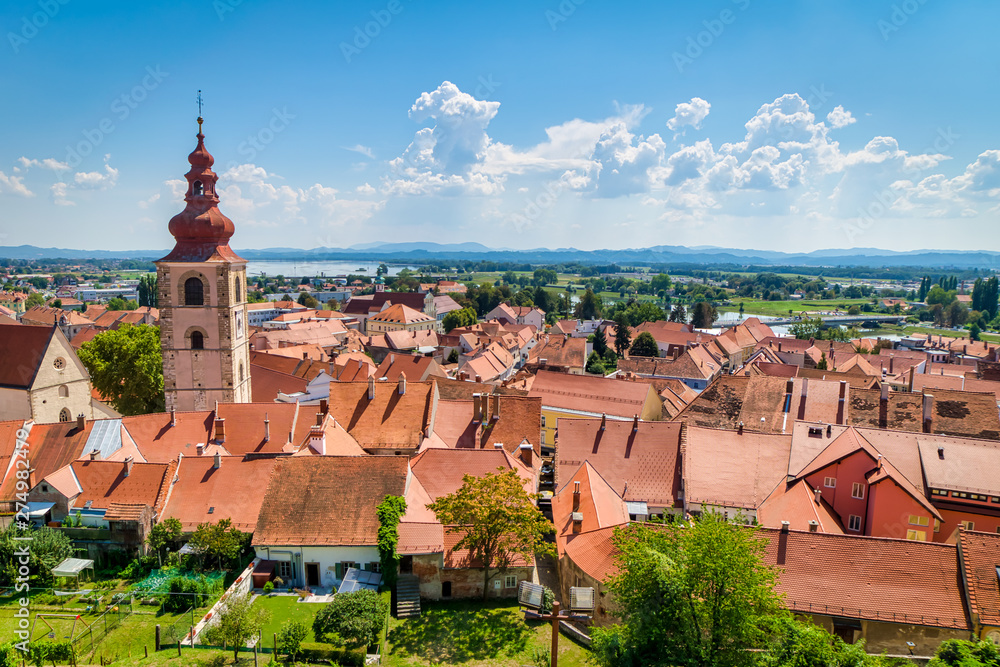 panoramic view of Red roofs of the beautiful towns in Czech republic in summer time with green nature around panoramic view of Red roofs of the beautiful towns in Czech republic in summer time with green nature around
