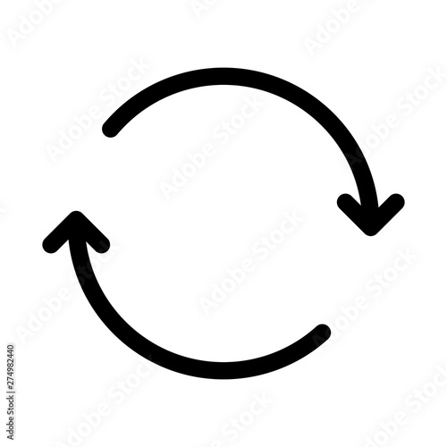 cycle, recycle, refresh - minimal line web icon. simple vector illustration. concept for infographic, website or app.