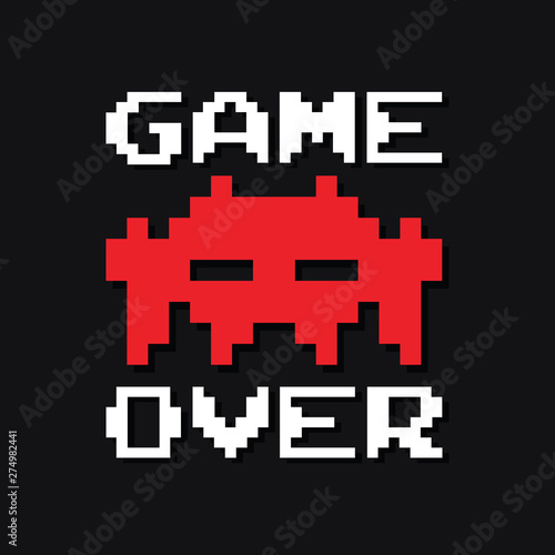 Graphic vintage arcade game vector