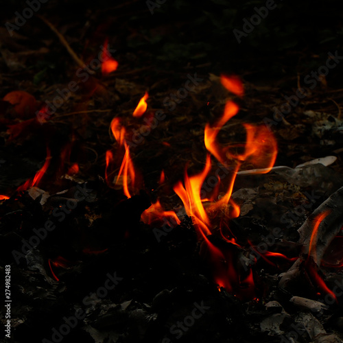 fire flames with dark background