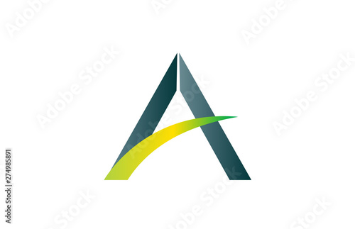 Free Download green A alphabet letter suitable as a logo icon design - GFXLoad