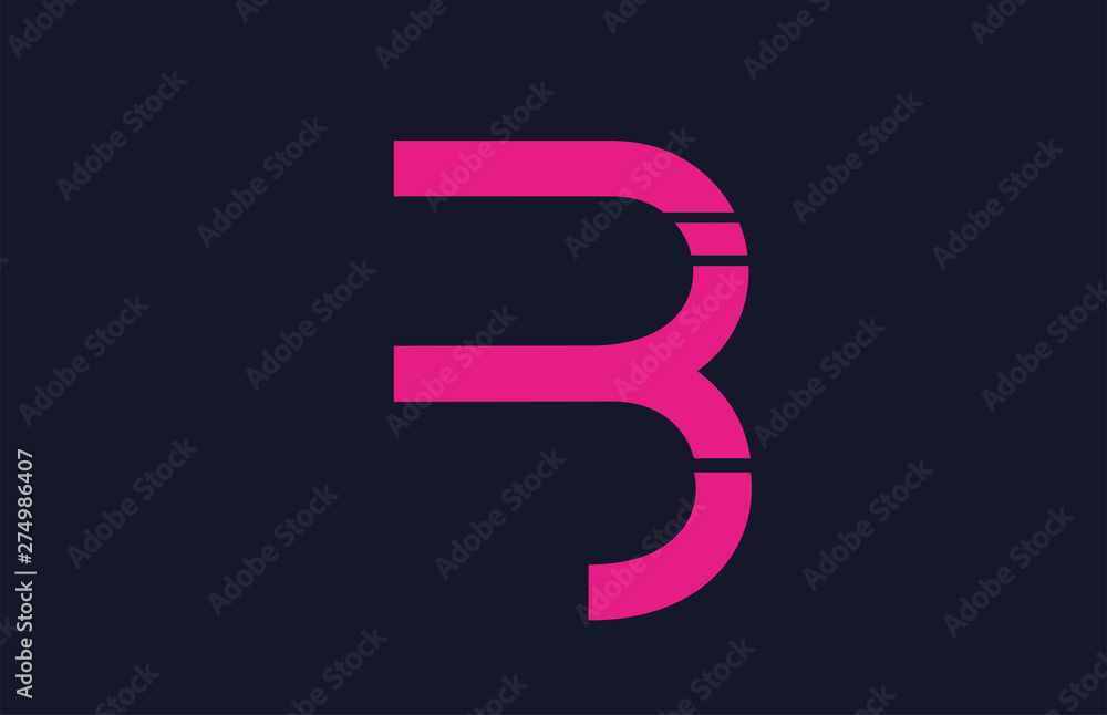pink blue B alphabet letter logo icon design sign pink blue B alphabet letter logo icon design sign