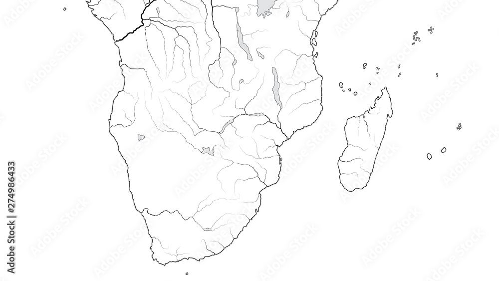 Africa Map Outline With Rivers