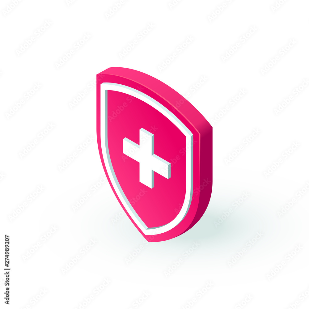 Obraz premium Immune system vector concept, isometric color icon