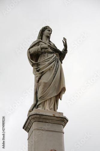 religious statue in cemetary