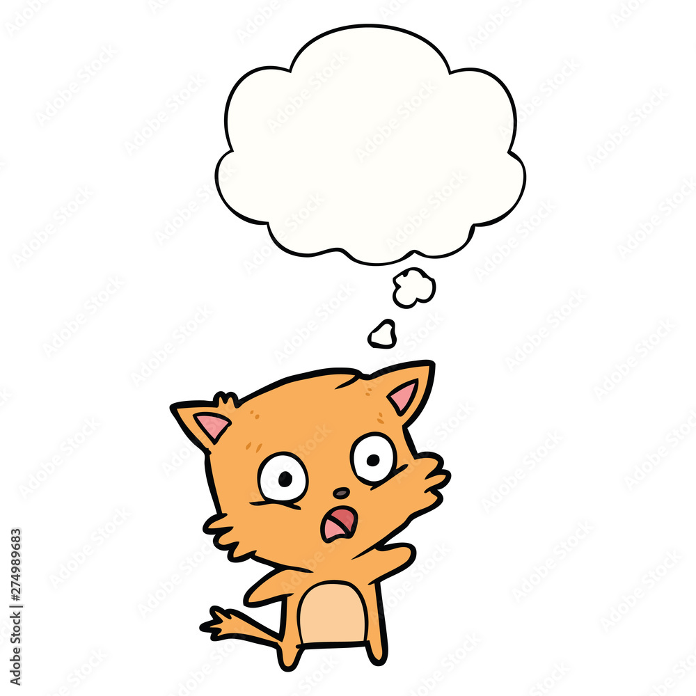 cartoon cat and thought bubble cartoon cat and thought bubble
