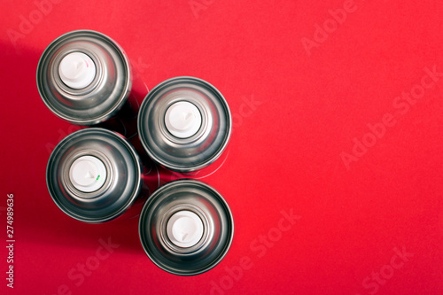 silver spray cans