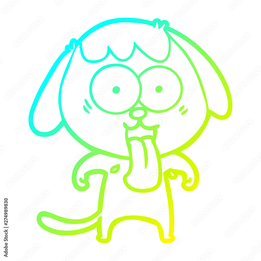 cold gradient line drawing cute cartoon dog cold gradient line drawing cute cartoon dog