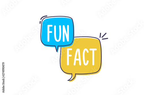 Vector fun and cheerful doodle speech bubble with the words Fun Fact. Vector concept illustration