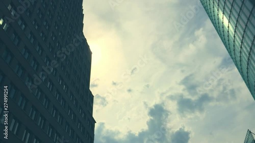office building in berlin with copy space in the sky