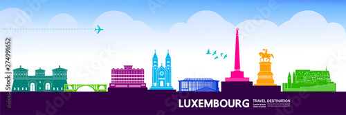 Luxembourg  travel destination vector illustration.