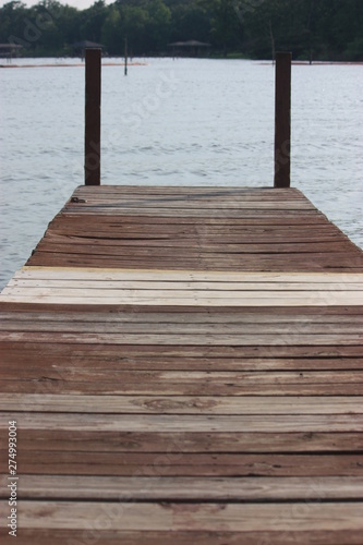 wooden pier on lake
