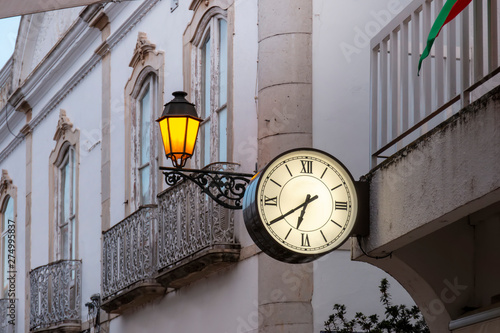 Vintage clock in Faro city