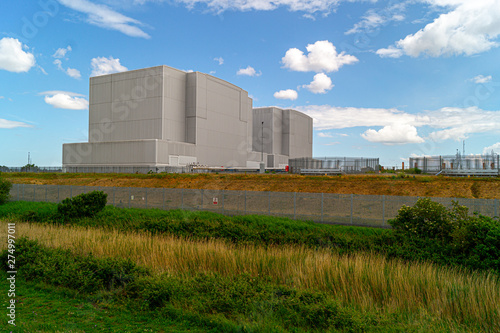 Bradwell nuclear power station, partially decommissioned Magnox power station, located on the Dengie peninsula at the mouth of the River Blackwater