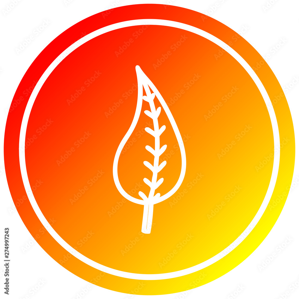 natural leaf circular in hot gradient spectrum natural leaf circular in hot gradient spectrum