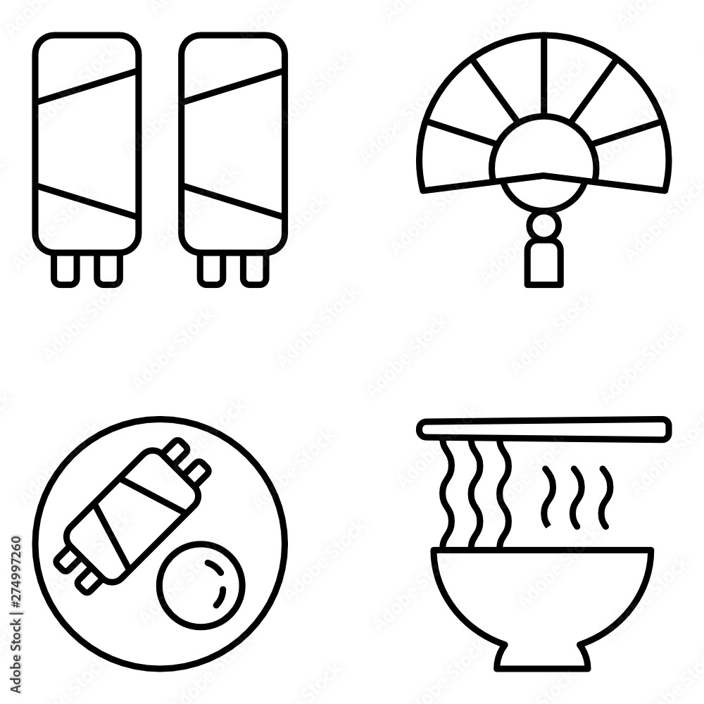 Vietnamese Vector Line Icon Set Vietnamese Vector Line Icon Set