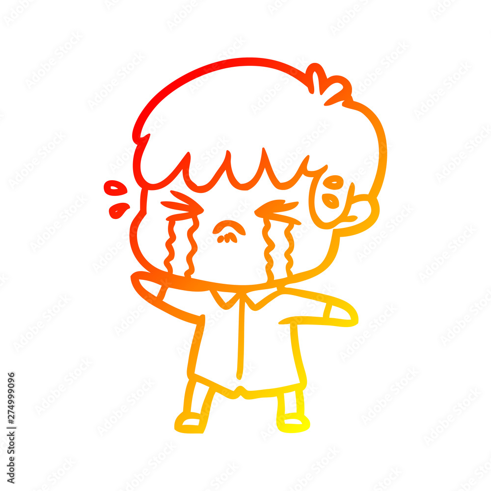 warm gradient line drawing cartoon boy crying warm gradient line drawing cartoon boy crying